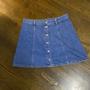H&M Denim A-Line Skirt